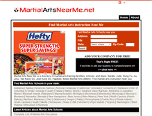 Tablet Screenshot of martialartsnearme.net